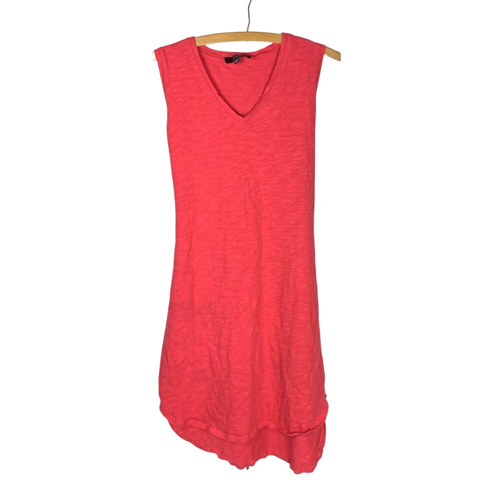 Joh Coral Cotton Sleeveless Wrap Dress Size L Casual Resort Lagenlook